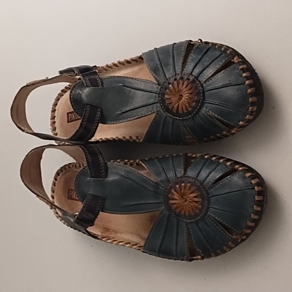 Pikolinos Naturally good 2 tone Blue & Tan Leather Mary Jane - Picture 3 of 14